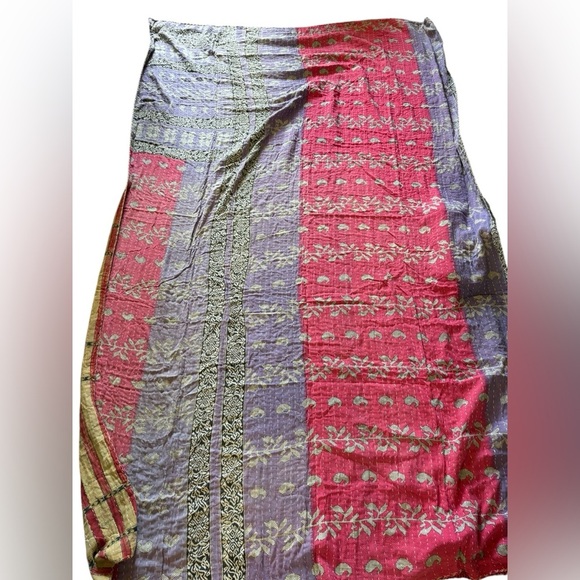 Boho Colorful Patchwork Kathna Reversible Quilt - Picture 11 of 16